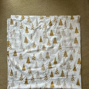 St. Nicholas Square Gold and White Tree Shower Curtain